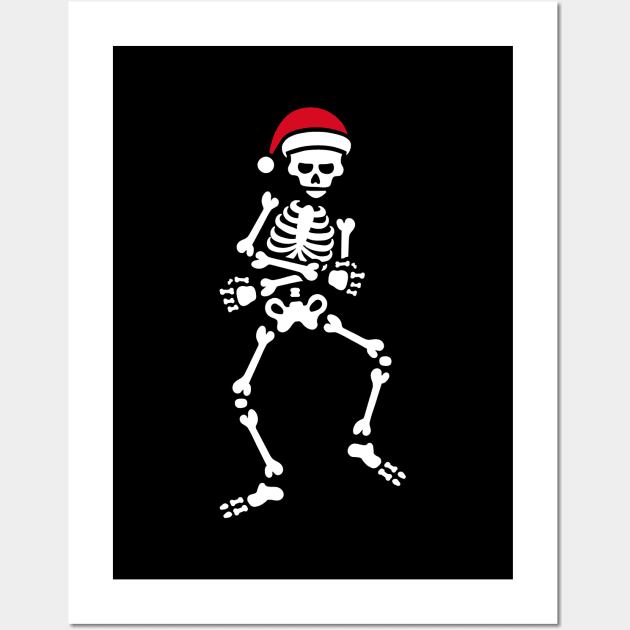 Skibidi challenge meme skeleton Christmas dance Wall Art by LaundryFactory